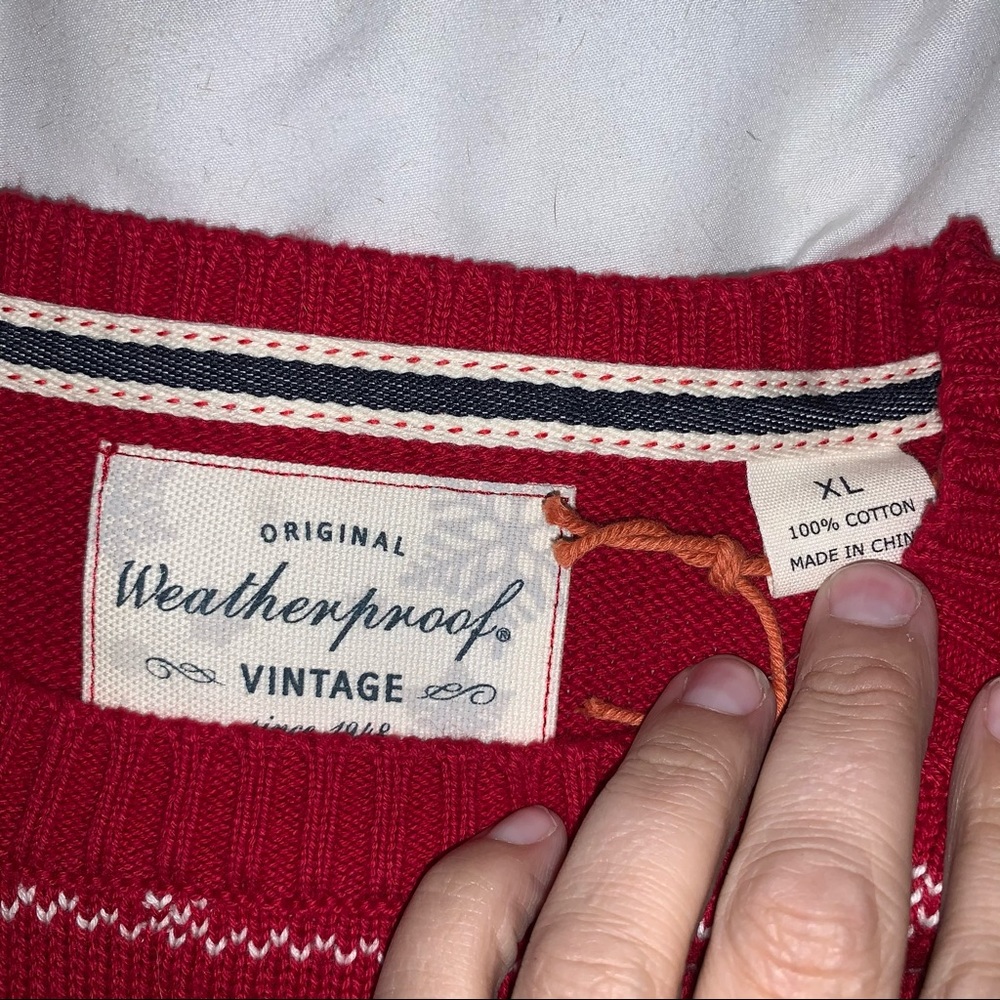 Weatherproof Vintage Snowflake Crew Neck Sweater NWT - Picture 6 of 11